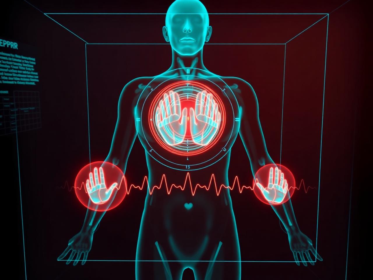 AR body tracking with CPR hand placement